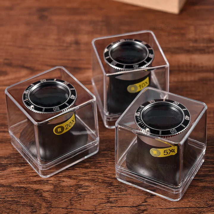 JUELONG Aluminum Alloy Premium Quality 5X/10X/20X Watch Collectors Eye Loupe For RLX SubMariner And GMT Series