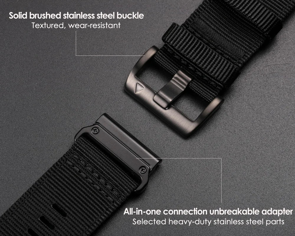 HEMSUT Nylon Quickfit Watch Band 20-26mm for Garmin Fenix, EPIX, MK3, Tactix