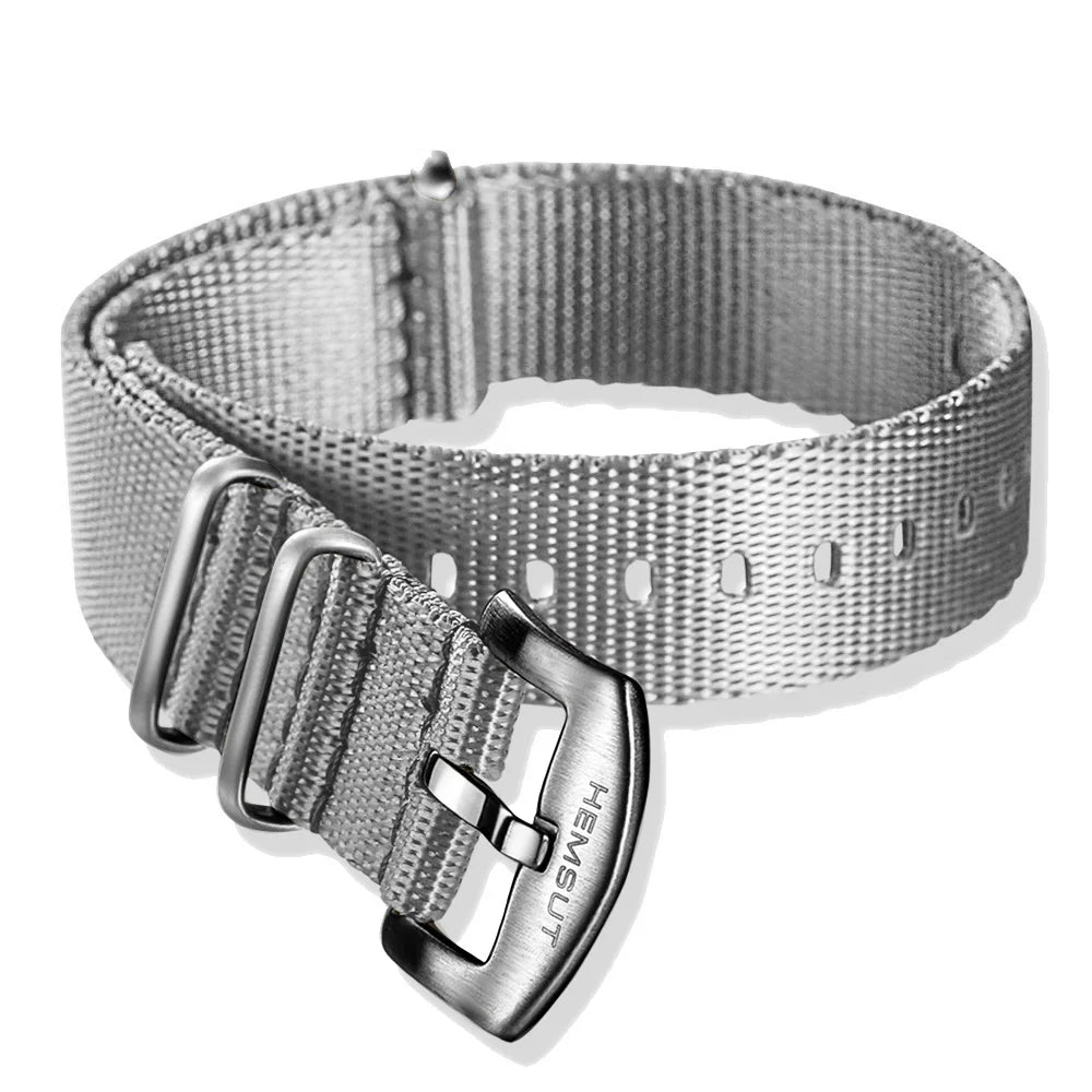 HEMSUT One-Piece Nylon Watch Strap (18-24mm)