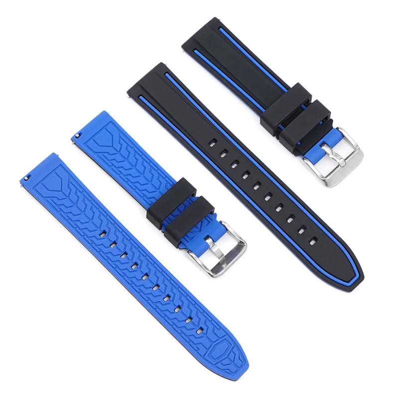 Premium Silicone Quick Release Watch Strap – 20/22/24mm