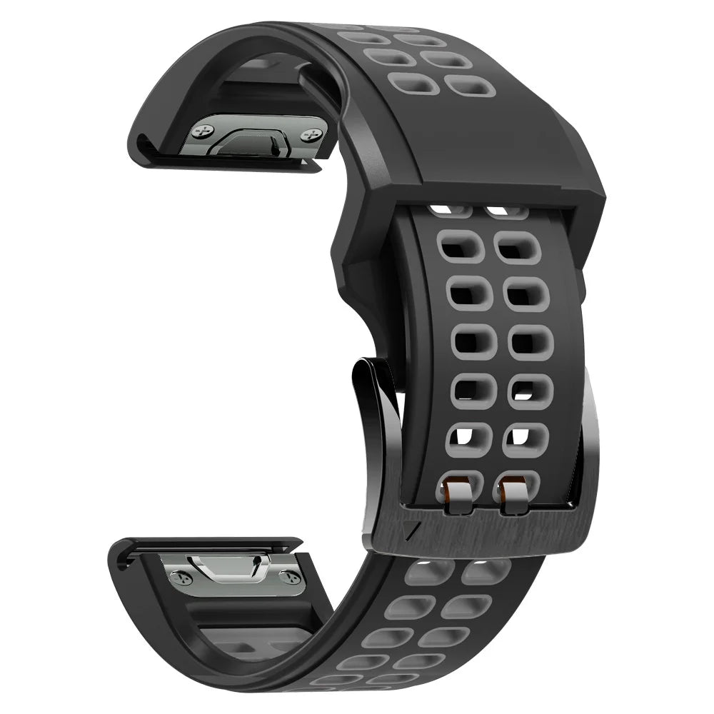 Quick-Release Silicone Strap for Garmin Fenix & Forerunner (22-26mm)