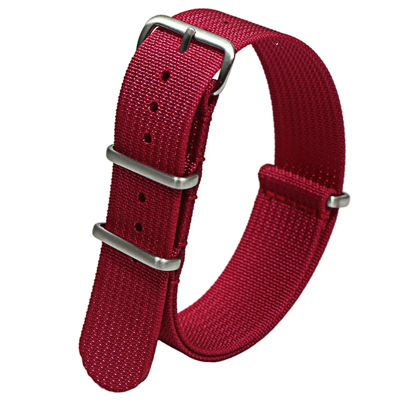 Ribbed Nylon Military Watch Strap (20-22mm)