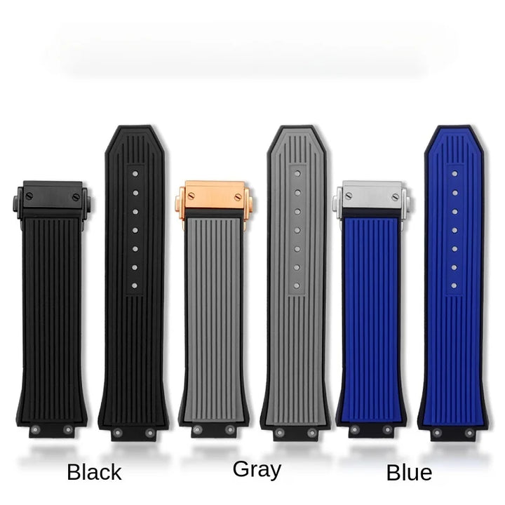 Soft Silicone Watch Band 27×17mm for Hublot Big Bang (Waterproof, Steel