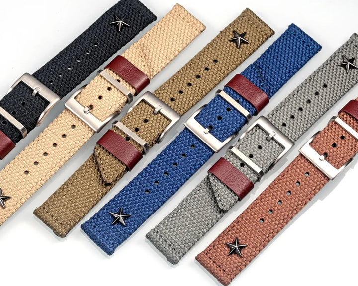 HEMSUT Nylon Quick-Release Watch Strap – 20/22mm Canvas for Men & Women