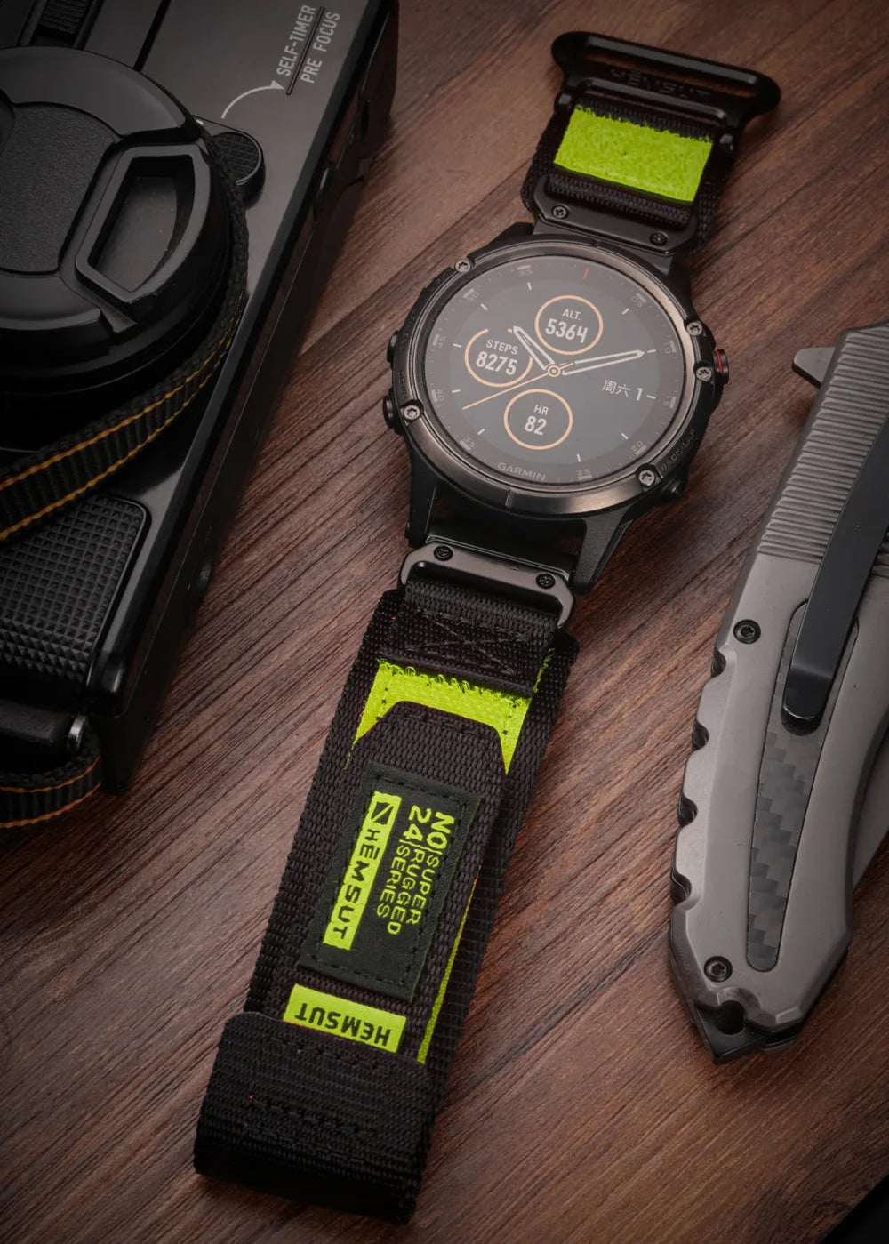 HEMSUT Nylon Quickfit Watch Strap – 20–26mm for Garmin Fenix & EPIX