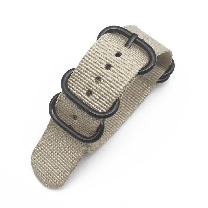 Multicolor Nylon Watch Strap 18–24mm (Black Buckle)