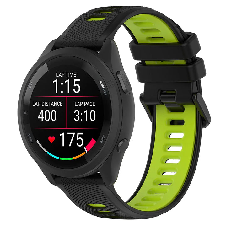 Two-Tone Silicone Watch Strap 18–22mm for Garmin Forerunner & Vivoactive 5