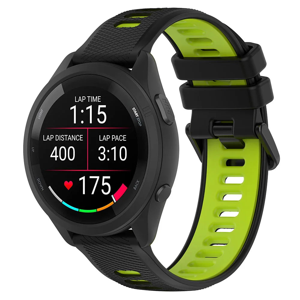Silicone Strap for Garmin Forerunner 165/245/255/265 & Huawei Watch GT4/GT5 – 18/20/22mm