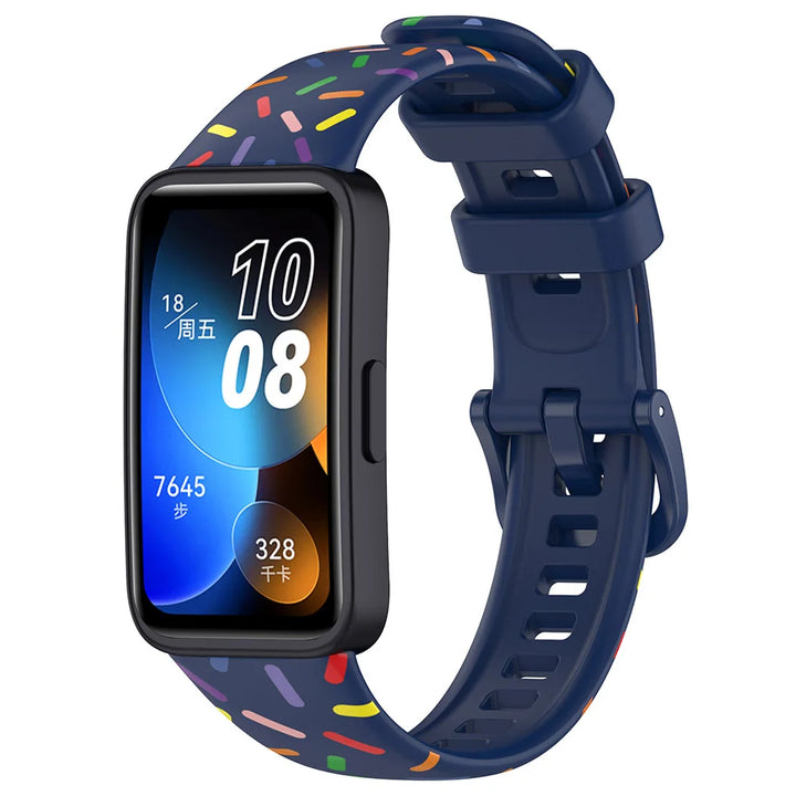 Printed Silicone Strap for Huawei Band 8-10