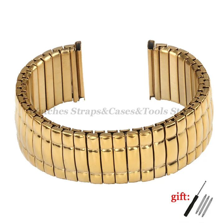 Stainless Steel Expansion Watch Band – 12–20mm, Unisex Metal Strap