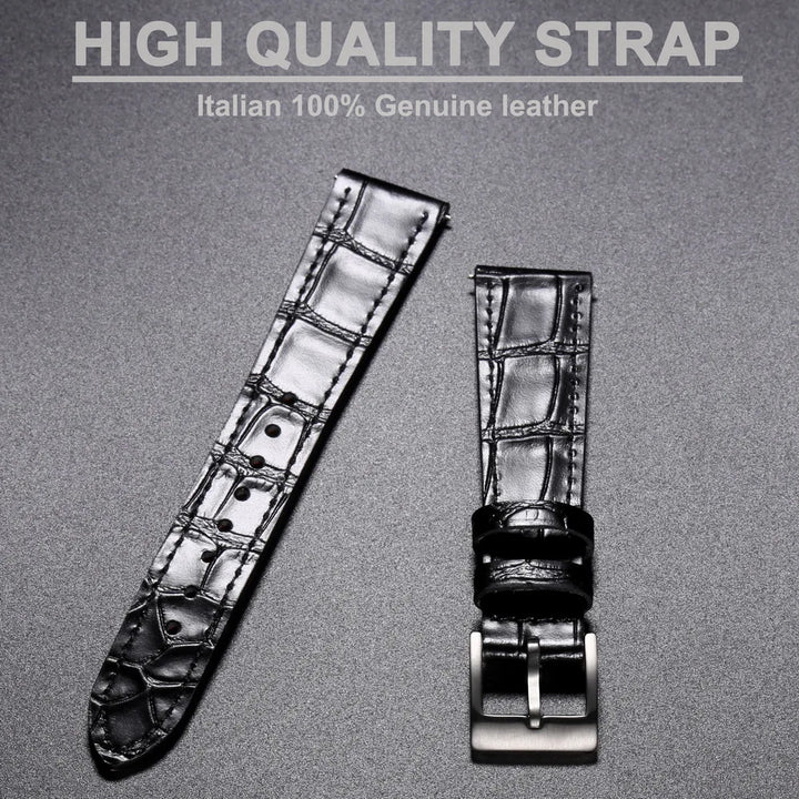 HEMSUT High Quality Genuine Leather Watch Band Quick Release Handmade Cowhide Straps For Men 18MM 20MM 21MM 22MM