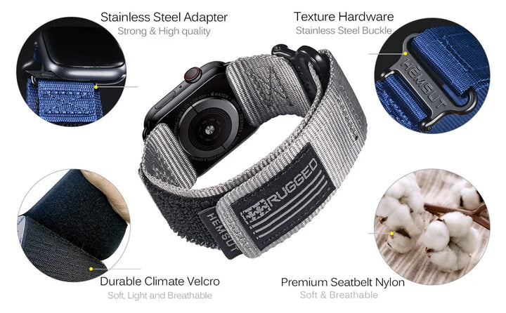 For Apple watch Band 45 49MM Nylon Fashions Sports Wrist Straps Compatibility ultra2 Iwatch SE 40 41 42 44mm