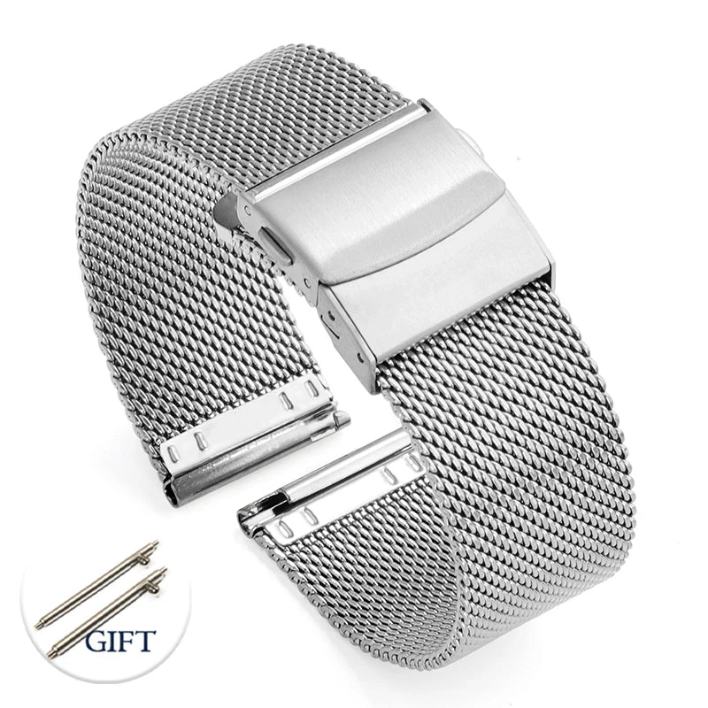Milanese Watchbands for IWC 18mm 20mm22mm Watch Band for Seiko Strap 1.0mm 0.6mmshark Mesh Bracelet Stainless Steel Wristband
