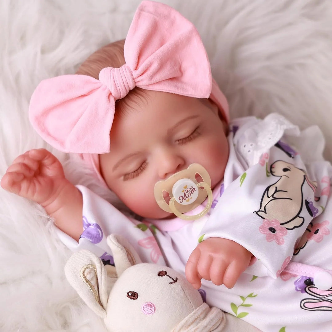 18″ Rosalie Newborn Reborn Baby Doll – Hand‑Painted, High‑Quality 3D Skin Tone with Toy