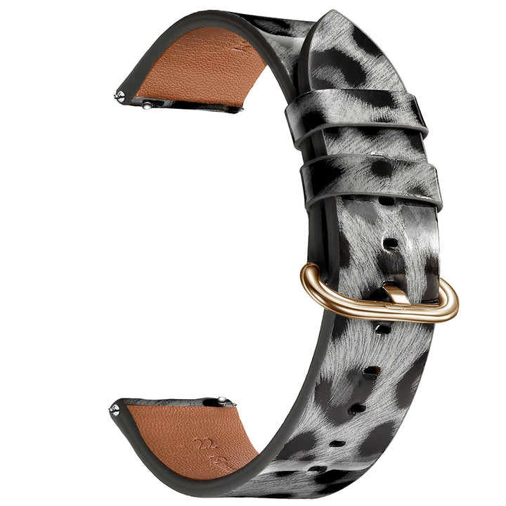Leopard Print Leather Watch Strap 20/22mm (Quick Release)