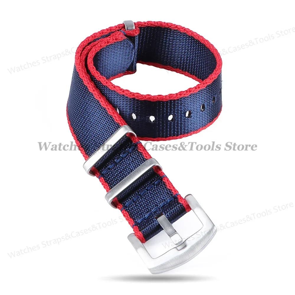 18mm 20mm 22mm Soft Nylon Watchband Bracelet Army Military Men Sport Strap for Omega 007 for Seamaster 300 Replacement Wristband