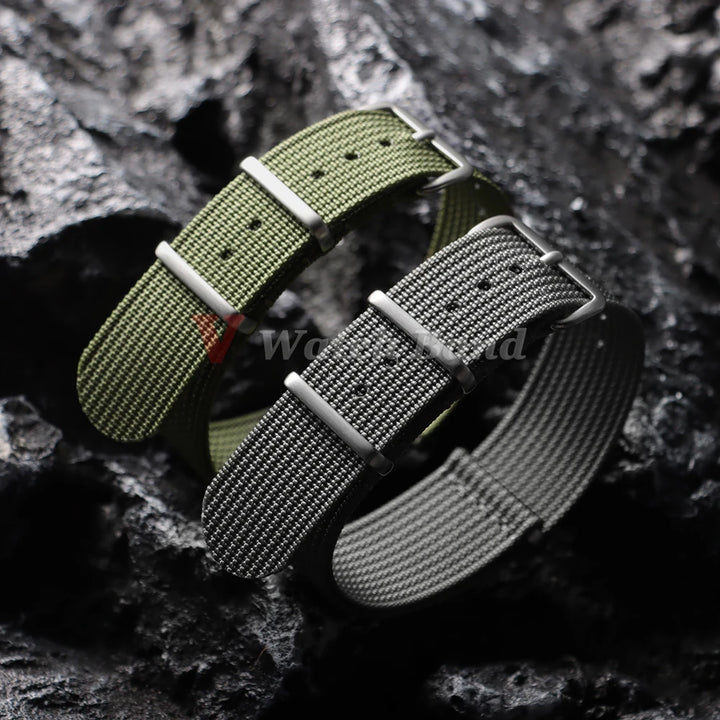 19mm 18mm 20mm 22mm Nylon Watch Strap Brown Green Band Military Casual Watchband for Seiko Army Sport Bracelet Replacement Belts