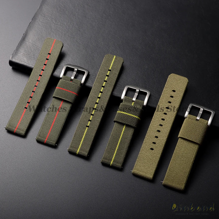 Nylon Watch Band 18mm 20mm 22mm 24mm Woven Elastic Strap for Seiko for Omega Quick Release Wristband Military Men's Sport Bands