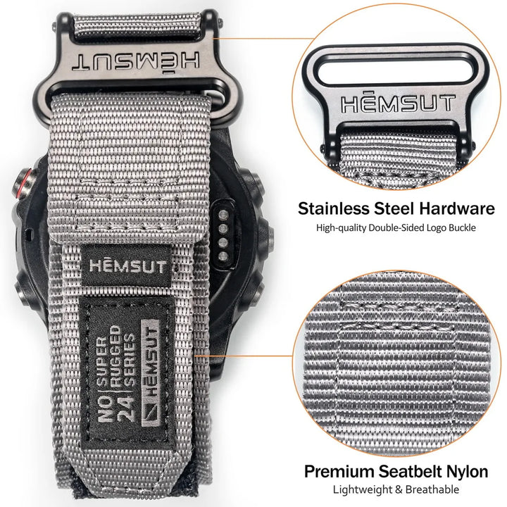 Garmin Quickfit Nylon Watch Band (20-26mm) – Fenix, Forerunner, Epix, Marq, Tactix