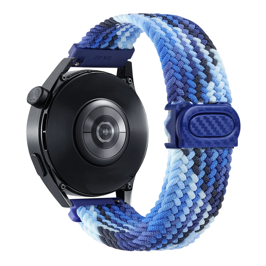 Nylon Braided Loop Watch Strap 20-22mm for Samsung Galaxy Watch & Huawei GT Series