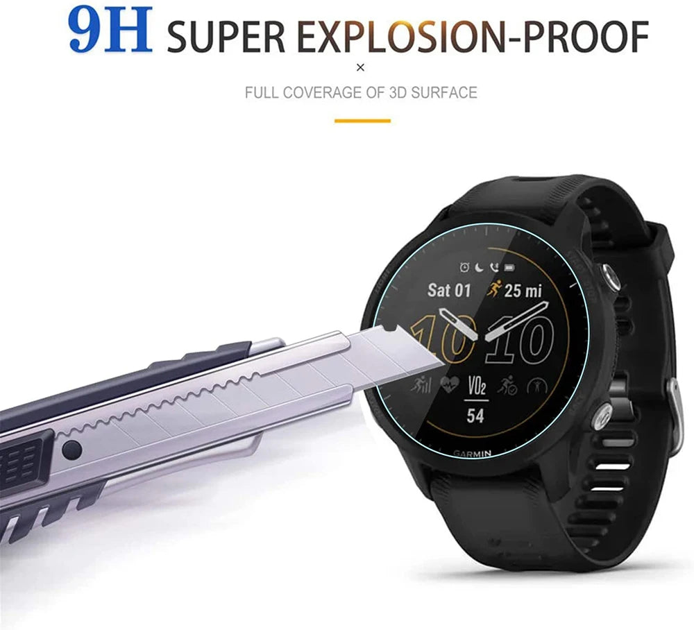 2-Pack Tempered Glass Screen Protector for Garmin Forerunner 255/255S/955