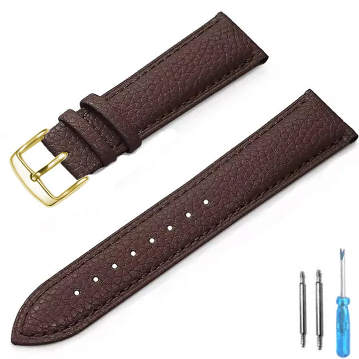 Genuine Leather Watch Band 12mm 14mm 16mm 18mm 20mm Watch Strap for Man Women High-quality Wrist Watchband + Tool