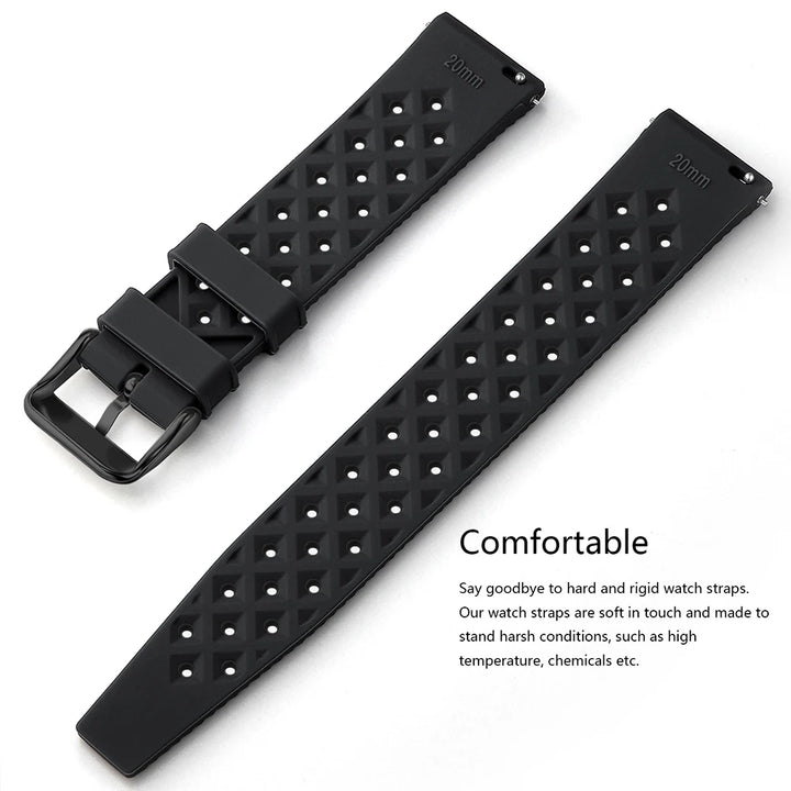 Tropical Silicone Watch Band 18–22mm (Quick Release)