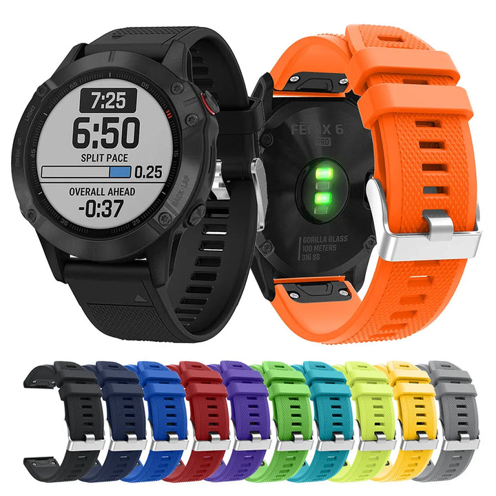 22mm Quick-Fit Silicone Strap – Garmin Fenix, EPIX & Tactix