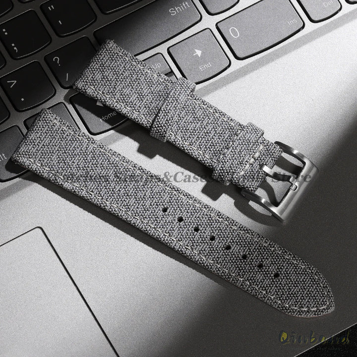 High Quality Sailcloth Watch Strap 18mm 20mm 22mm for Seiko Waterproof Fabric Watchband Quick Release Wristband WatchAccessories