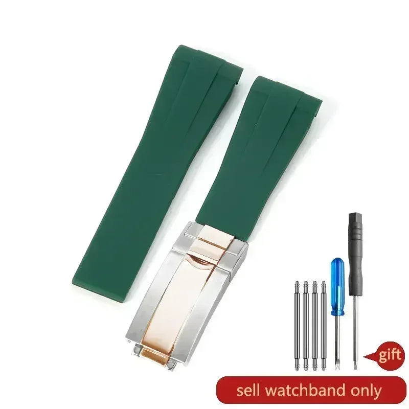 Silicone Watch Strap 20–21mm for Rolex Submariner & Daytona