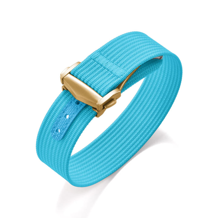 Ribbed Nylon & FKM Rubber Watch Strap – 18–22mm Folding Buckle for Omega, Tudor & Seiko