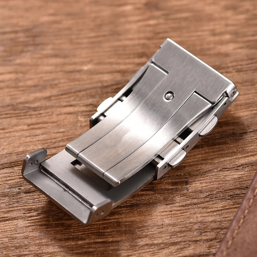 316L Stainless Steel Watch Buckle – 18-22mm Adjustable Double Push