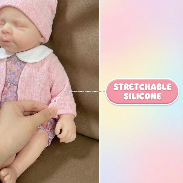 NPK Pascale 12inch Can Open Mouth Doll Full Solid Silicone Flexible Elastic Super Soft Cute Small Size Squish Toy