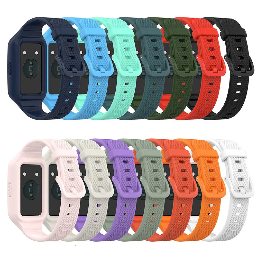 Integrated Silicone Strap & Case for Huawei Band 6-9 & Honor Band 6-7