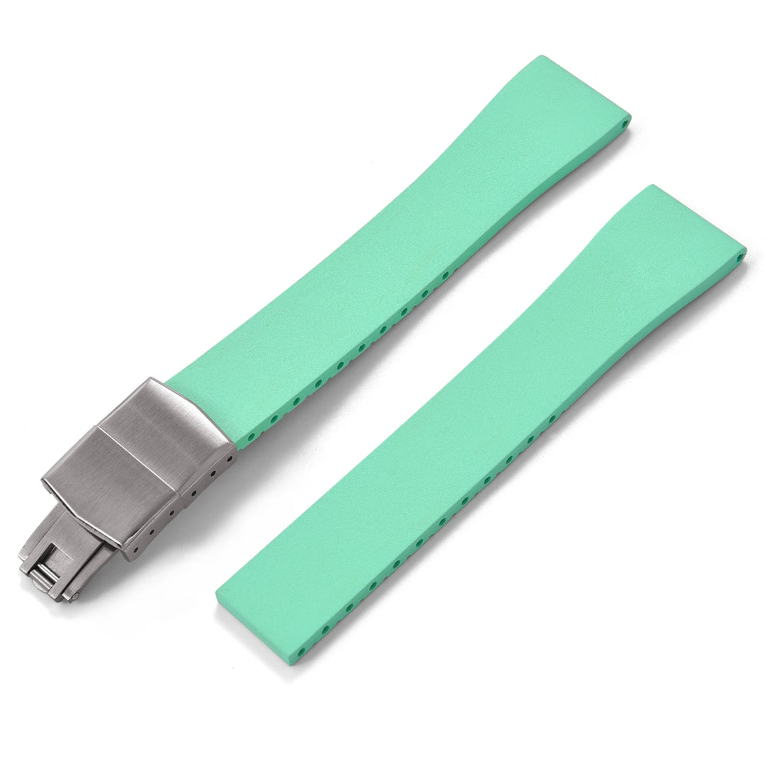 NATOBELT CTS FKM Rubber Watch Band Strap 16mm 18mm 19mm 20mm 21mm 22mm Quick Release Butterfly Cut-to-Size Sweatproof Waterproof