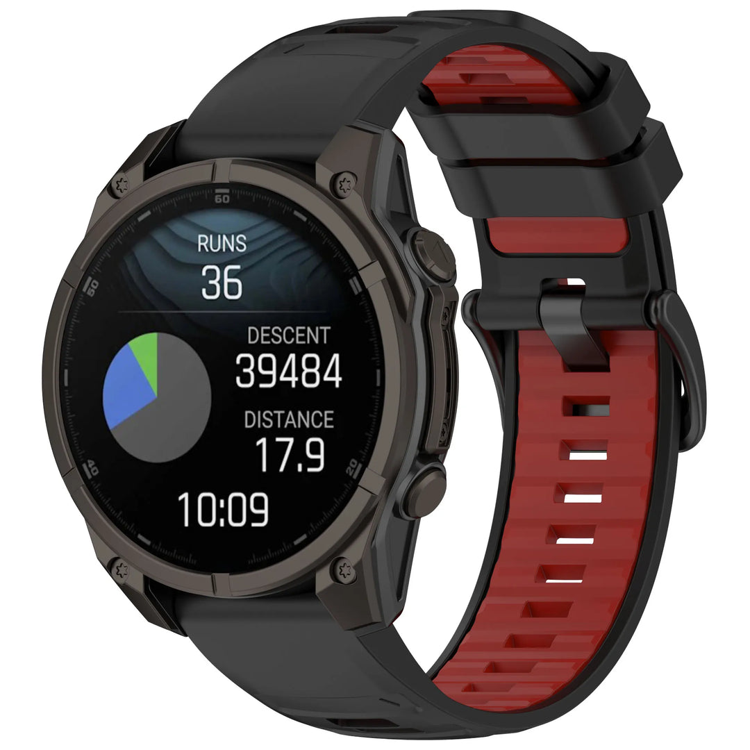 Title: Quick Release Silicone Watch Strap 20/22/26mm for Garmin Fenix 6–8 Series