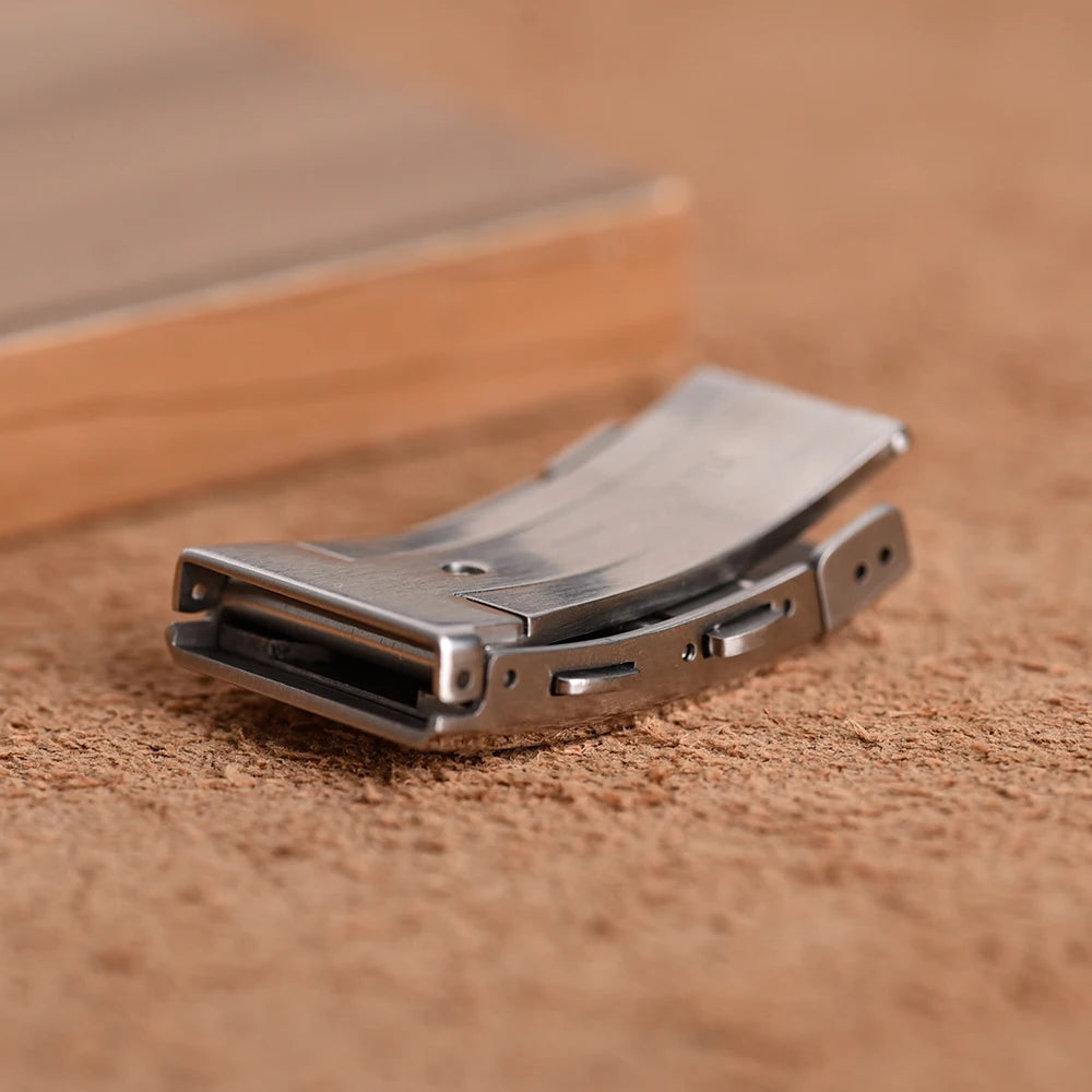 316L Stainless Steel Folding Watch Buckle – 18–22mm Adjustable Replacement