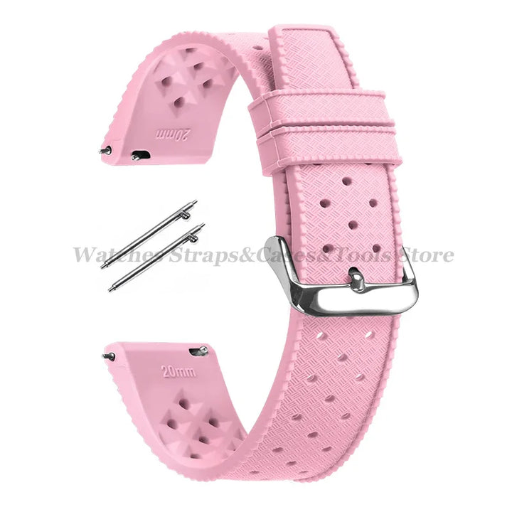 Tropic Silicone Watch Strap 18/20mm 22mm for Seiko for Fossil for Oris Wrist Band Quick Release Soft Rubber Bracelet Replacement