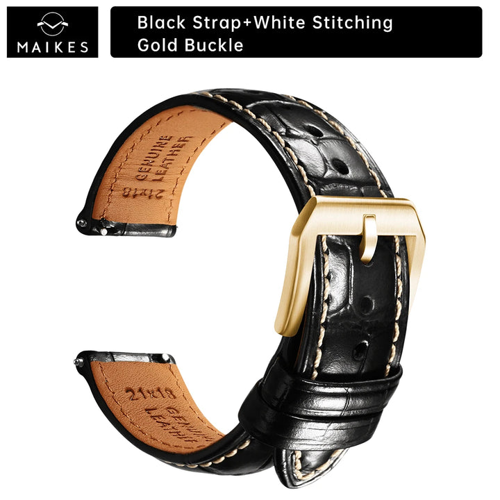 Maikes Longines Leather Watch Strap 20mm 21mm 22mm Accessories Watchbands Braceletes For Fossil Hamilton Watch Band