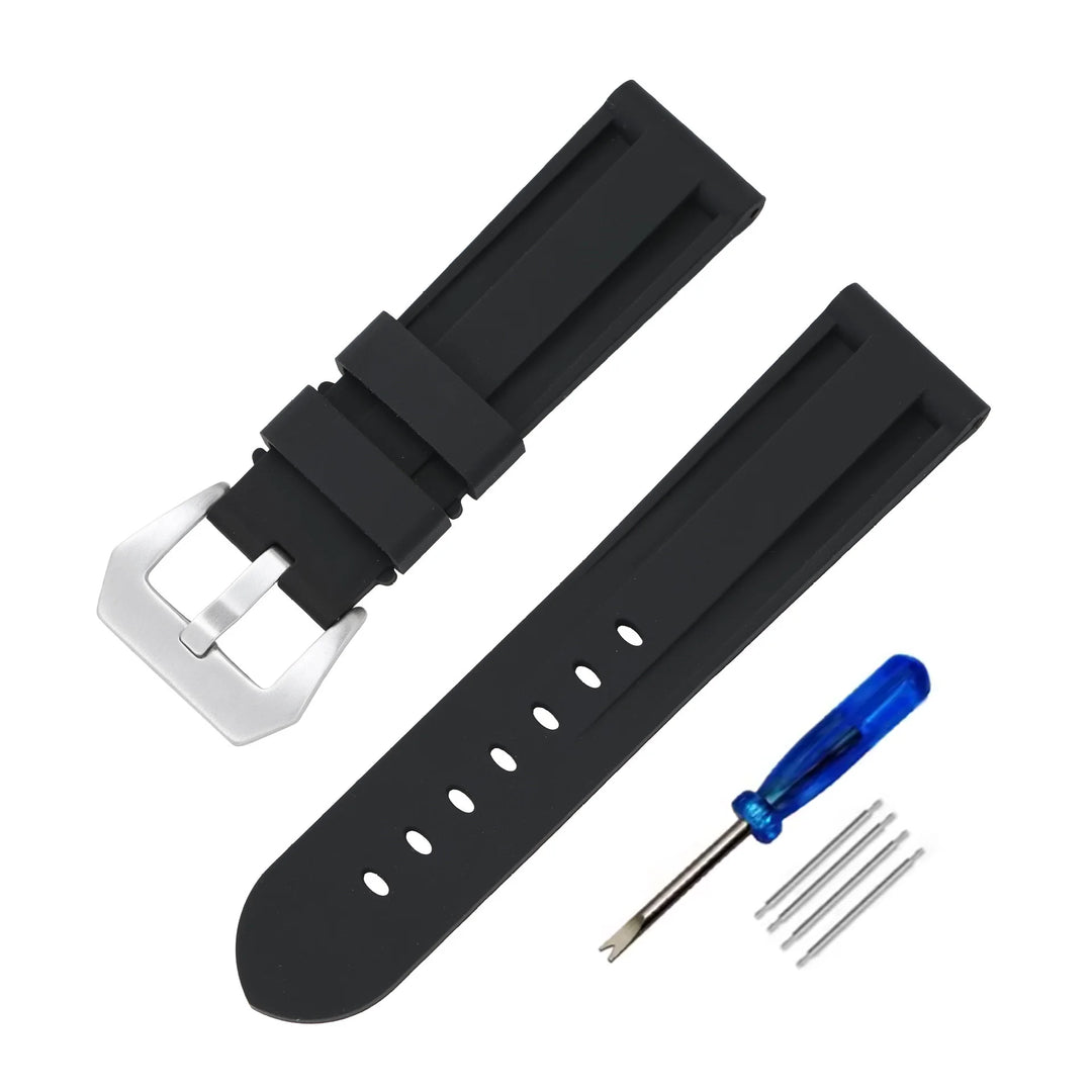 Soft Silicone Rubber Watch Band 20–26mm for Panerai