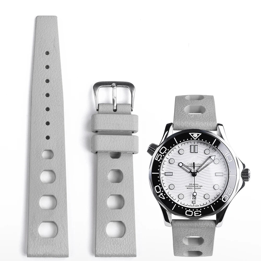 New FKM Originality Fluororubber Watch Strap 20mm 22mm Quick Release For Men Diving Watchbands