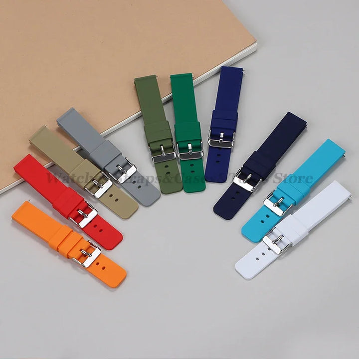 Soft Silicone Quick Release Watch Strap 10–24mm – Universal