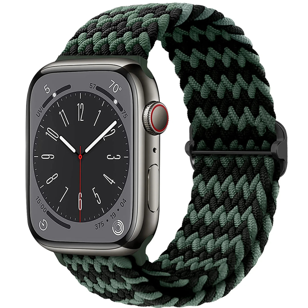 Strap for Apple Watch band 44mm 45mm 49mm 42mm 40 41 46mm Elastic Braided Solo bracelet correa Series 9 10 11 8 7 6 5 SE Ultra 3