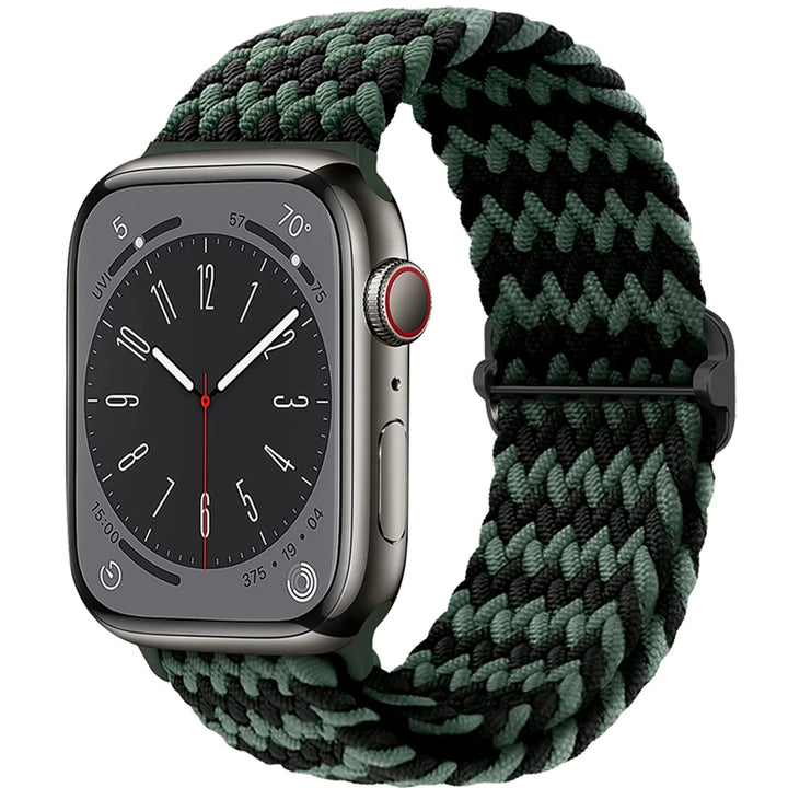 Strap for Apple Watch band 44mm 45mm 49mm 42mm 40 41 46mm Elastic Braided Solo bracelet correa Series 9 10 11 8 7 6 5 SE Ultra 3