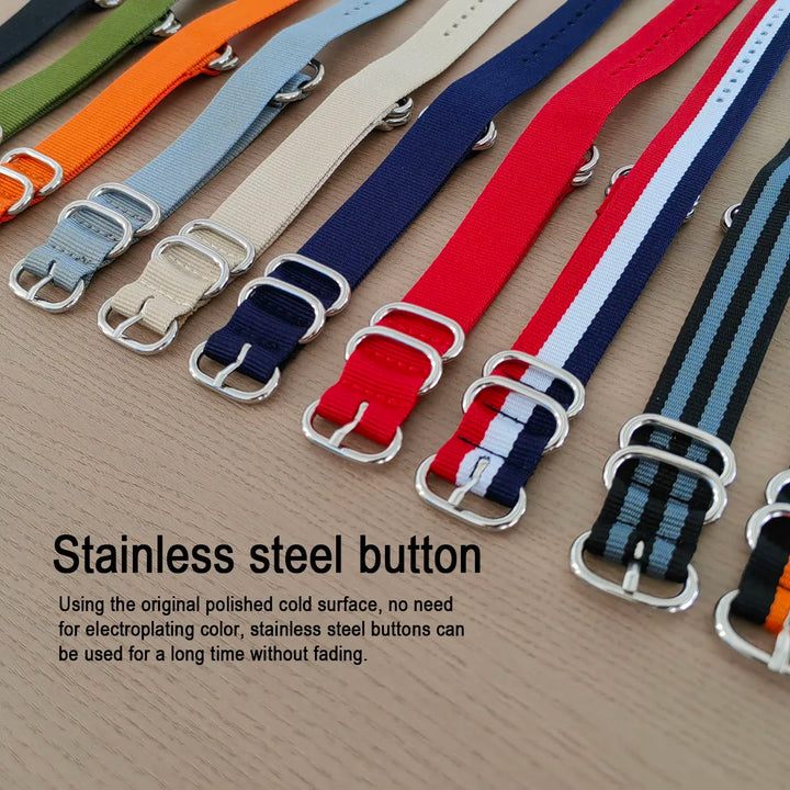 Nylon Military Watch Band 18–24mm