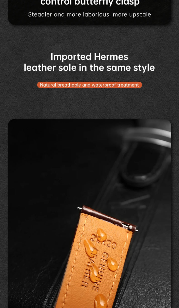 MAIKES Calf Leather Watch Strap Quick Release Bracelet For Longines Omega IWC Watchbands 20mm 21mm 22mm Watch Band