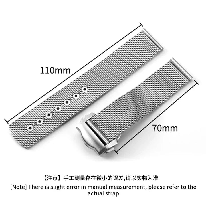 Milanese Mesh Steel Watch Band 20mm for Omega Haima 300