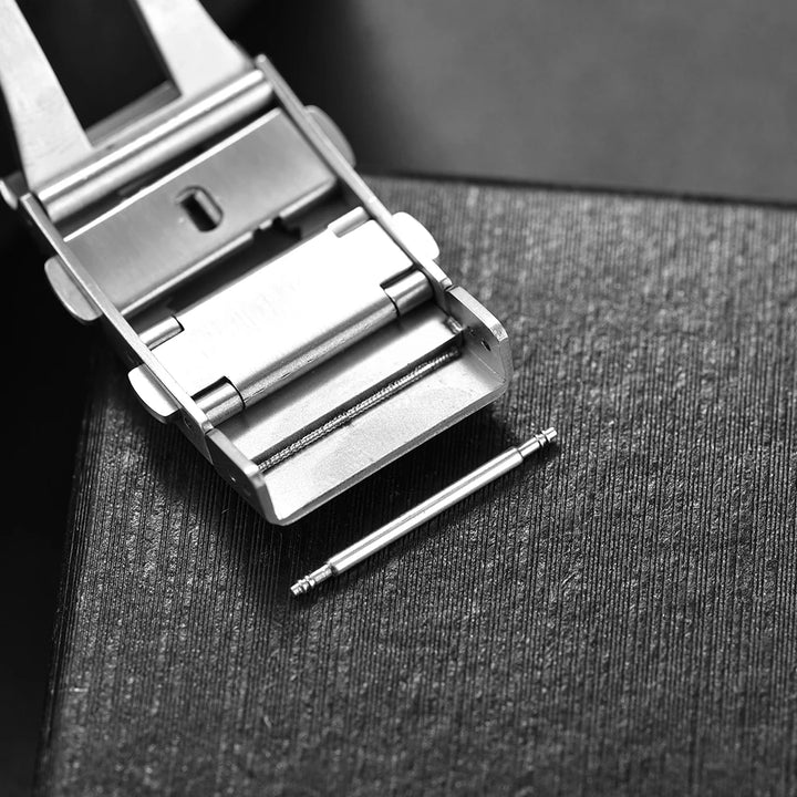 JUELONG 316L Stainless Steel Watch Buckle – 18-22mm Double Lock for Seiko