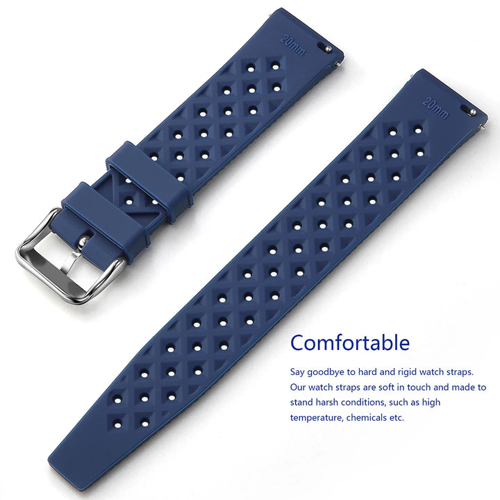 Tropical Silicone Watch Band 18–22mm (Quick Release)