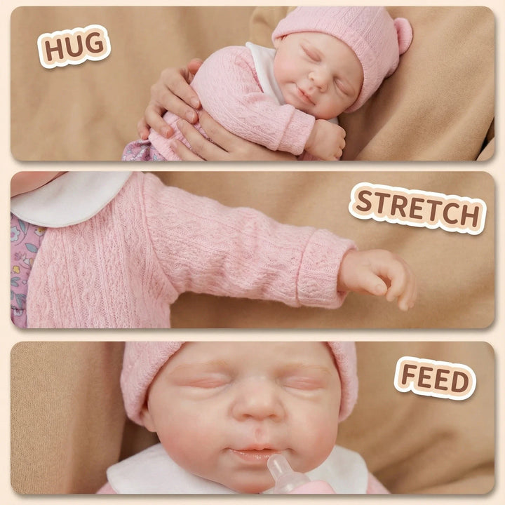 NPK Pascale 12inch Can Open Mouth Doll Full Solid Silicone Flexible Elastic Super Soft Cute Small Size Squish Toy